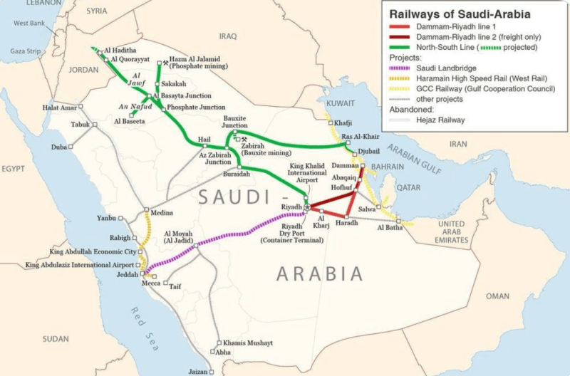سكك الحديد السعودية تعلن عن مشروع جسر الأرض بين الرياض وجدة ليكتمل بحلول 2034